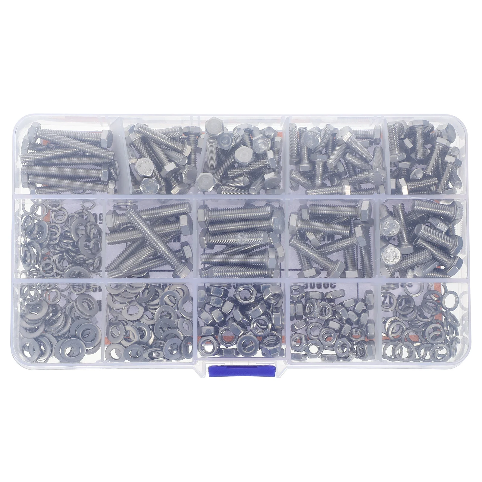 

375pcs Bolts Washers Nuts Set Stainless Steel Metric Screw Assortment Kit For Machinery Furniture Car Repair Hardware Fasteners
