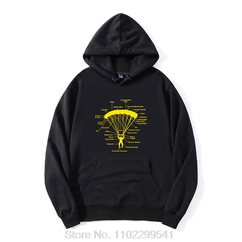 Funny Paraglider Parachute Anatomy Paragliding Skydiving Hoodie Cotton Hoody Birthday Gifts Jacket Zip Up Hoodie Sweatshirt