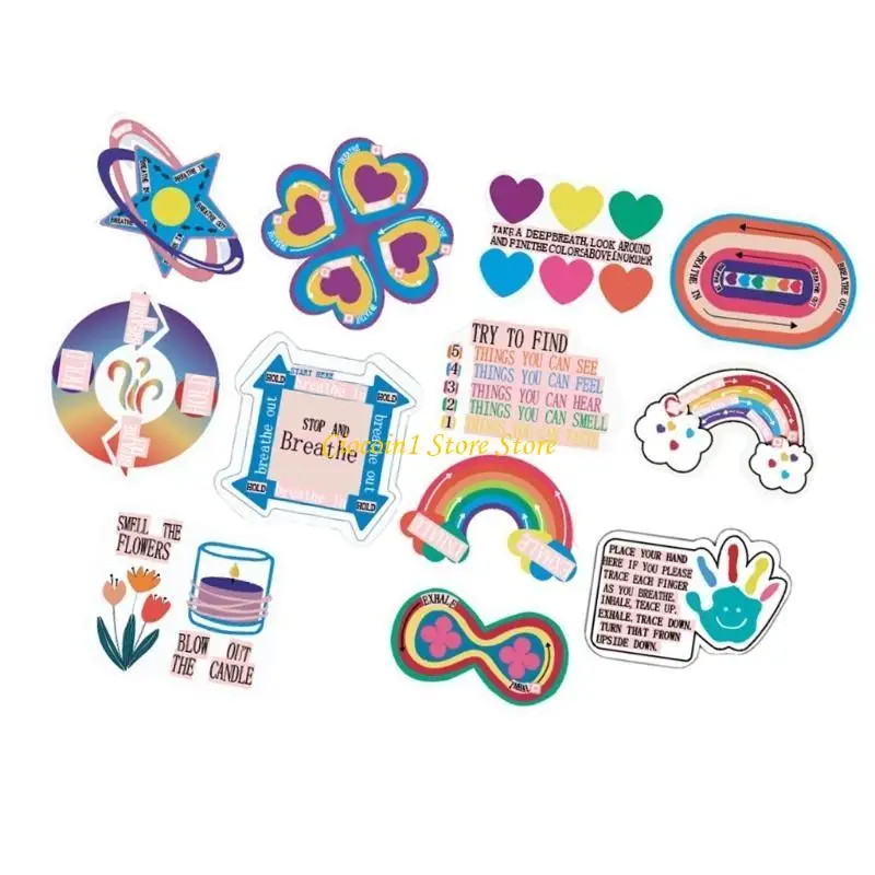 A3PC Stress Relief Sticker Anxiety Sensory Sticker Aesthetic Sticker Anxiety Calming Sticker for Office Classroom Adults