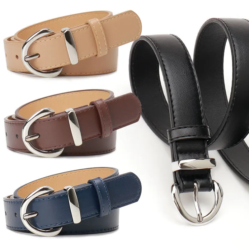 

New Fashion Versatile Alloy Pin Buckle Belt Female Korean Version of The Simple Casual Jeans with Ladies Belt
