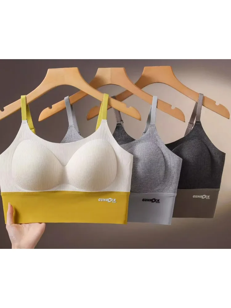 

YUQI Minimizer Sports Bra Teens Full Bust Anti-Sag Adjustable Cami Bralette Fashion Back Support Seamless No Show Comfort