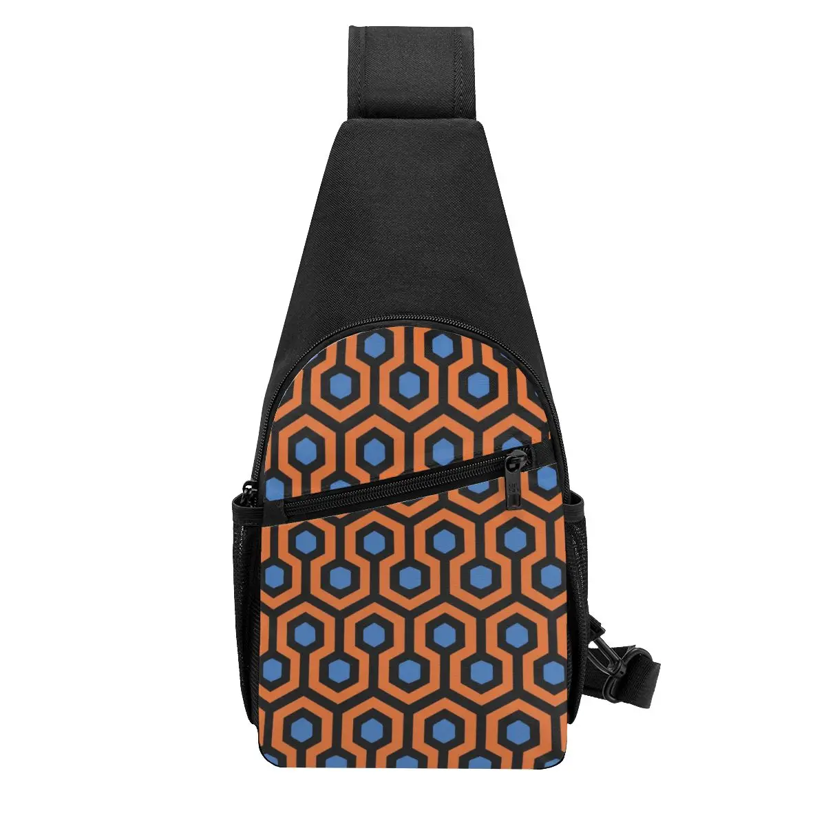 Overlook Hotel Carpet From The Shining PurpleGreen Chest Bag Men Sling Crossbody Backpack Chest Bag Hiking Daypack Shoulder Bag
