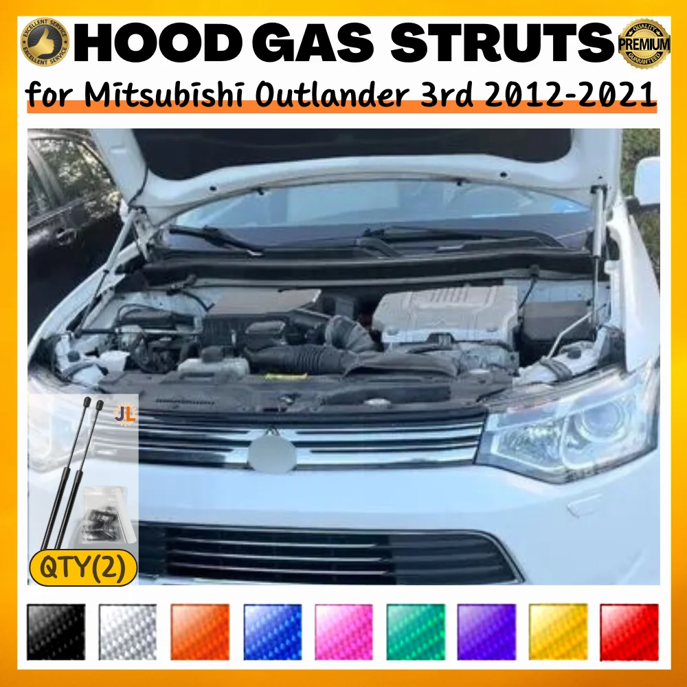 

Qty(2) Hood Struts for Mitsubishi Outlander GF/GG/ZJ/ZK/ZL 3rd 2012-2021 Front Bonnet Modify Gas Springs Absorber Lift Supports