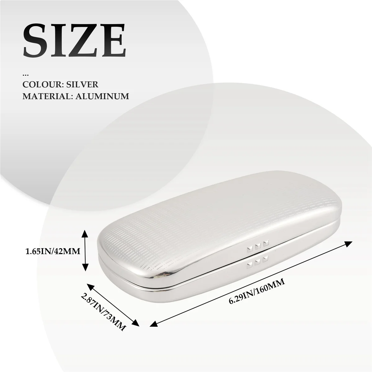 Glasses Case, Aluminum Hard Shell Eyeglasses Case Striped Spectacles Box