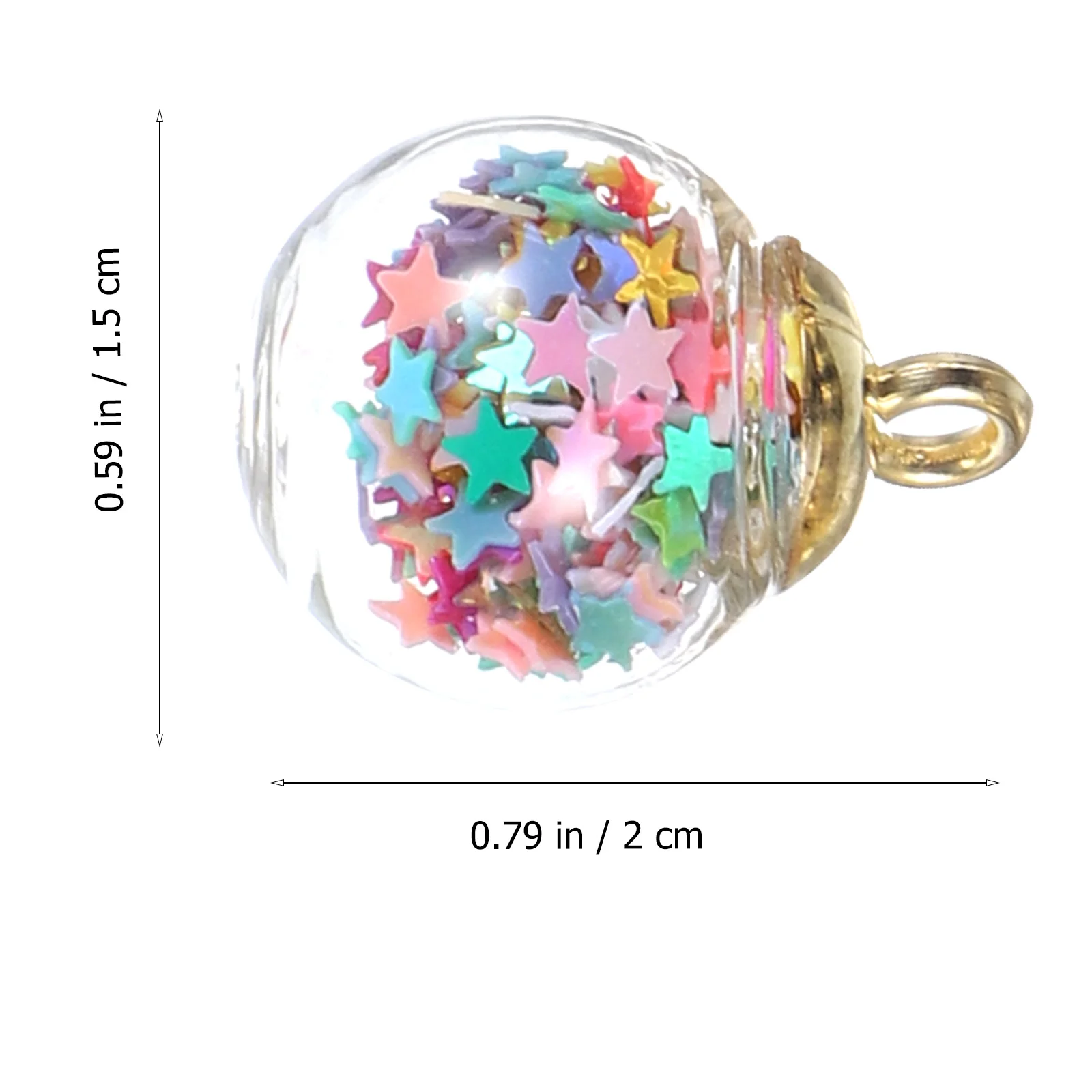 

10Pcs Round Glass Balls Charms Clear Hanging Pendants DIY Jewelry Making Earrings Necklaces Bracelets Accessories
