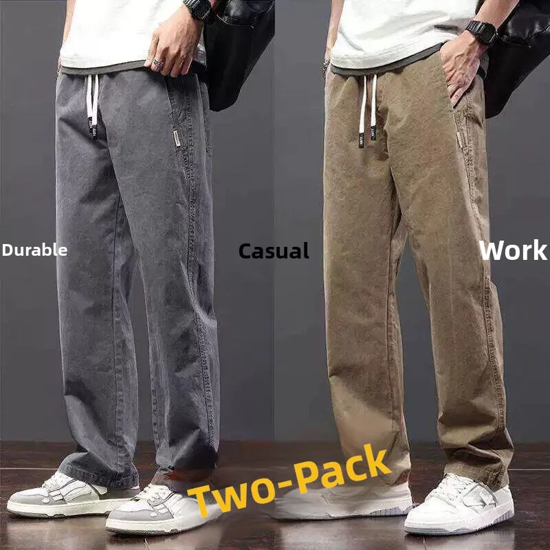 Loose Straight Leg Workwear Pants Men's Casual Wear Resistant to Tear And Wear for Spring And Autumn Seasonal Maintenance