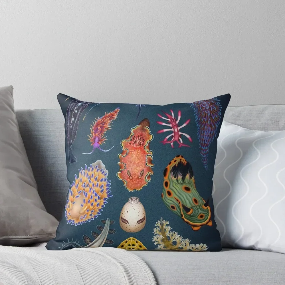 

Nudibranchs Plate Throw Pillow Christmas Throw Pillows Covers Ornamental Pillow Covers For Sofas pillow