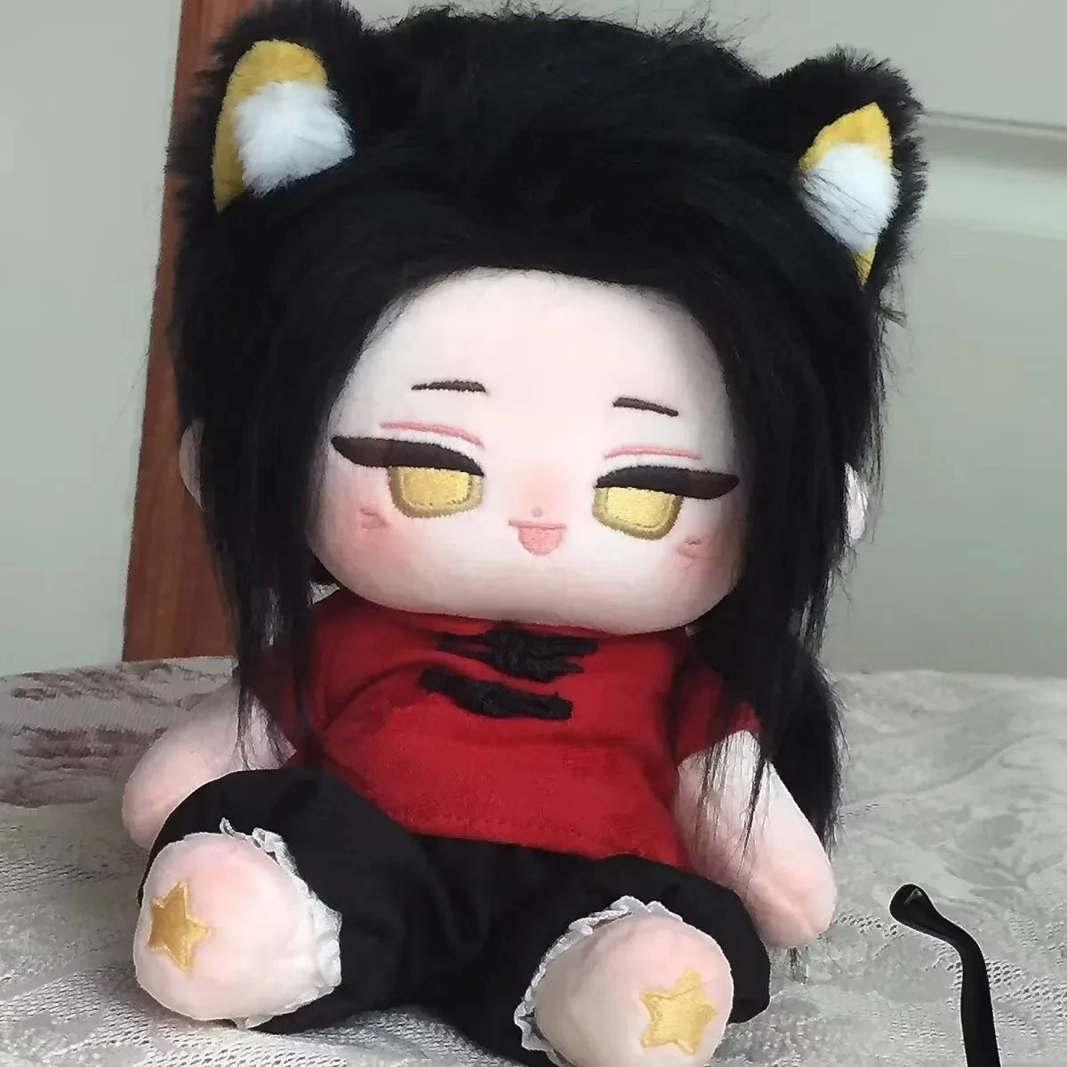 

Wang Yao Attributes Soft Plush Doll Body With Animal Ear Cosplay Anime Dress Up Stuffed Plushie Pillow 20cm Toys Xmas Gift