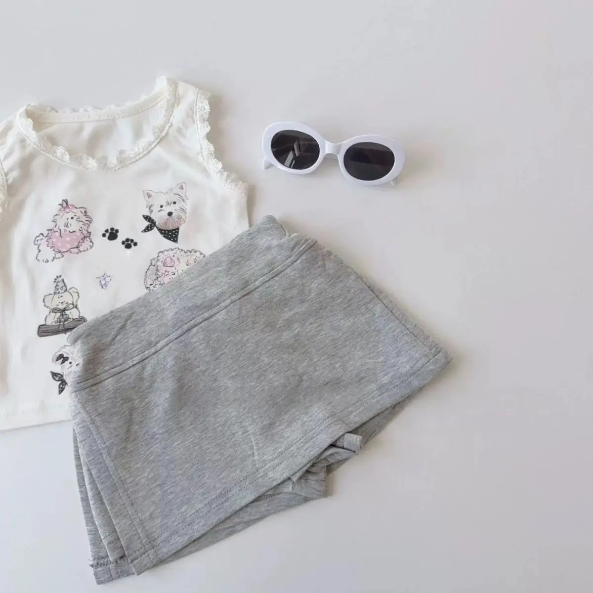 2026 Summer New Girls Skirt, Korean Style Fashion Split Casual A-Line Skort for Baby Girls  for  90-150cm