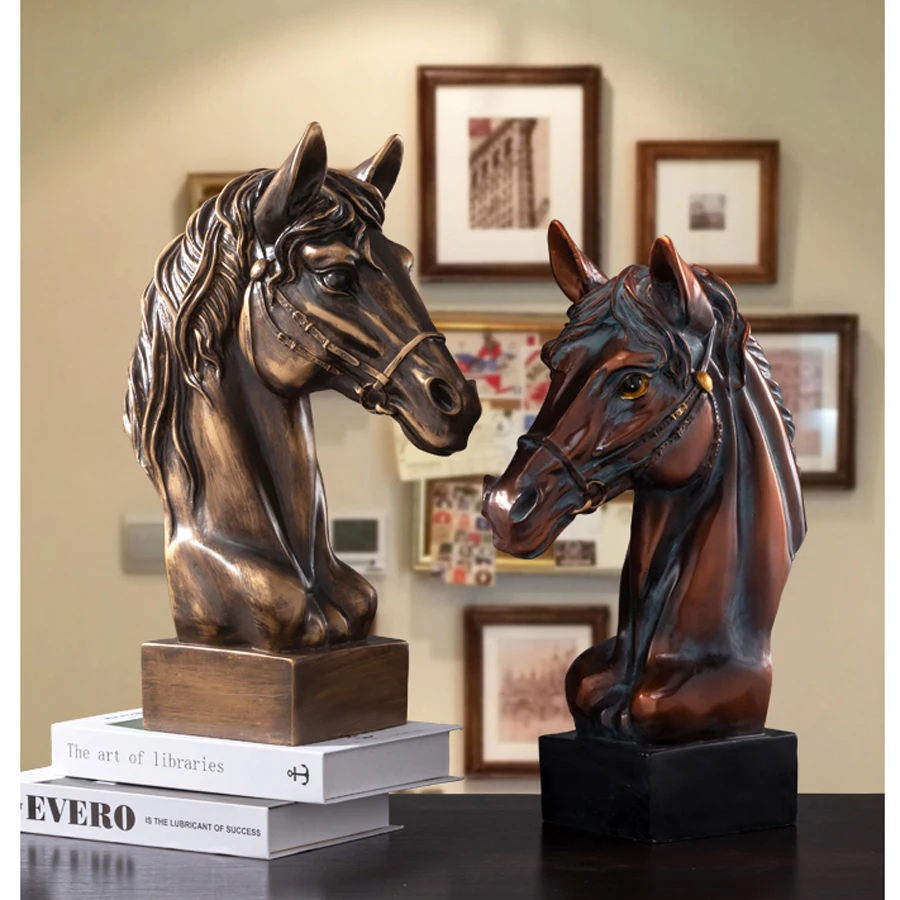 

43cm large Home store Company SHOP office TOP Decor ART bring wealth GOOD LUCK Success horse Sculpture ornament Statue