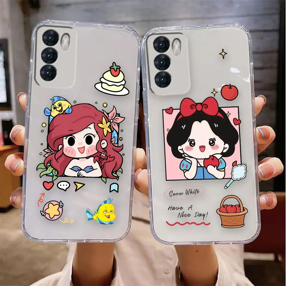 Clear Phone Case For VIVO Y32 Y33S Y50 Y51S Y52S Y53S Y55S Y66 Y77 Y95 Y97 V20 5G 4G Case Funda Shell Cartoon Anime Snow White