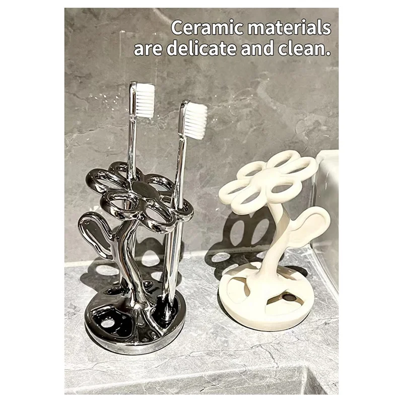 

ABRE-Стеллаж для хранения в форме цветка, стеллаж для хранения косметики для ванной комнаты, ювелирных изделий, зубных щеток