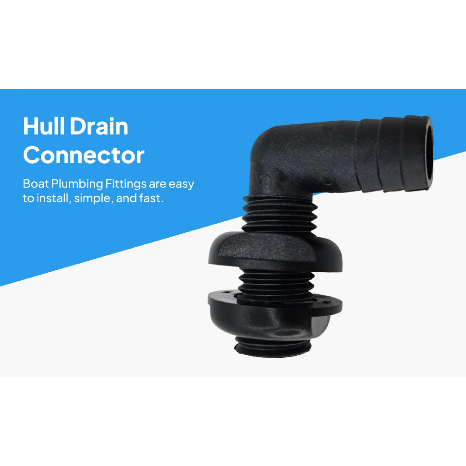 

PVC Boat Drain Plug 90 Degree Thru Hull Connector Marine Plumbing Fittings Water Deck Pump Drain for Yacht Vent Port