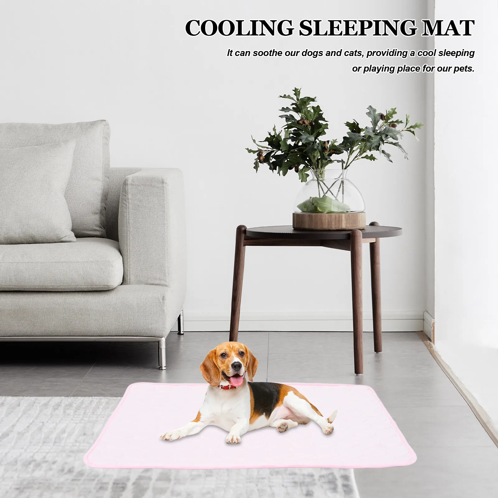 Cat Cooling Bed Dog Mat Indoor Pad Outdoor for Dogs Pet Mats Detachable Pets along with