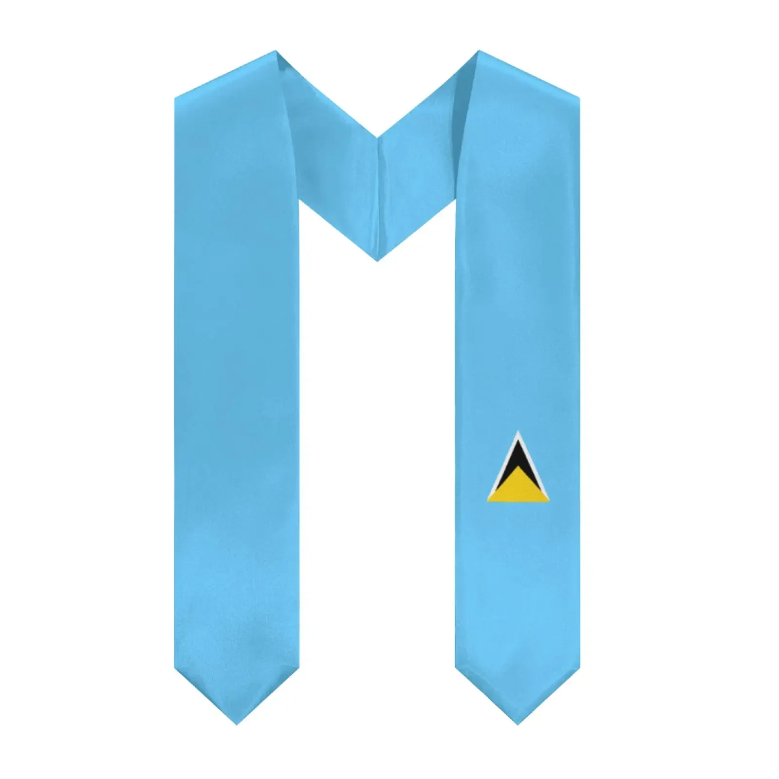 Saint Lucia Flag Graduation Stole Shawl Sash Honor For Study Aboard International Students