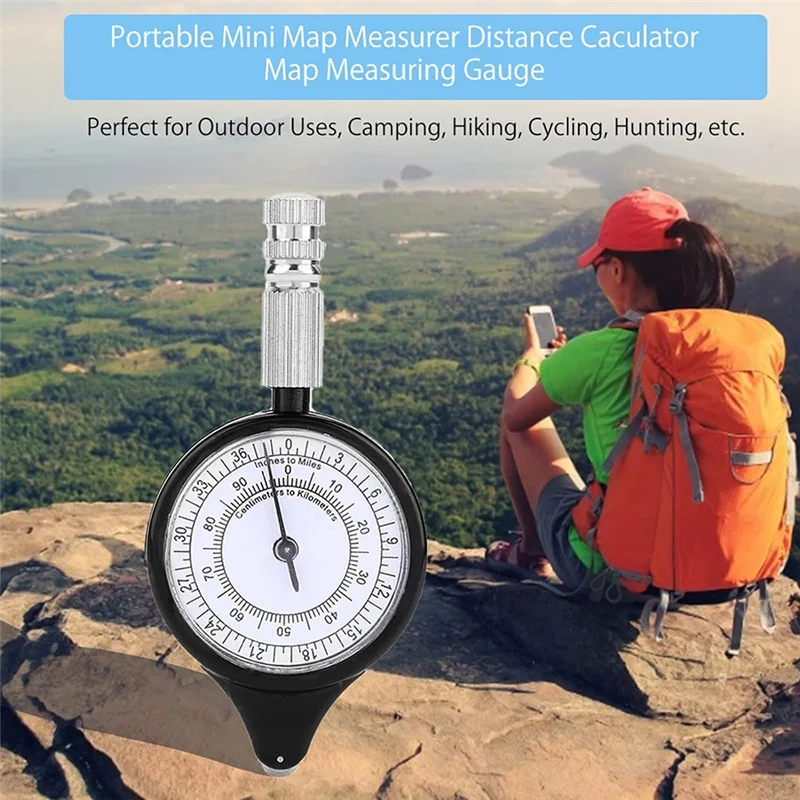 AA63 HOT Mini แผนที่กลางแจ้ง-Measurer ระยะทาง CACULATOR Mapping เครื่องมือล้อโลหะสําหรับ Camping Hiking Travel