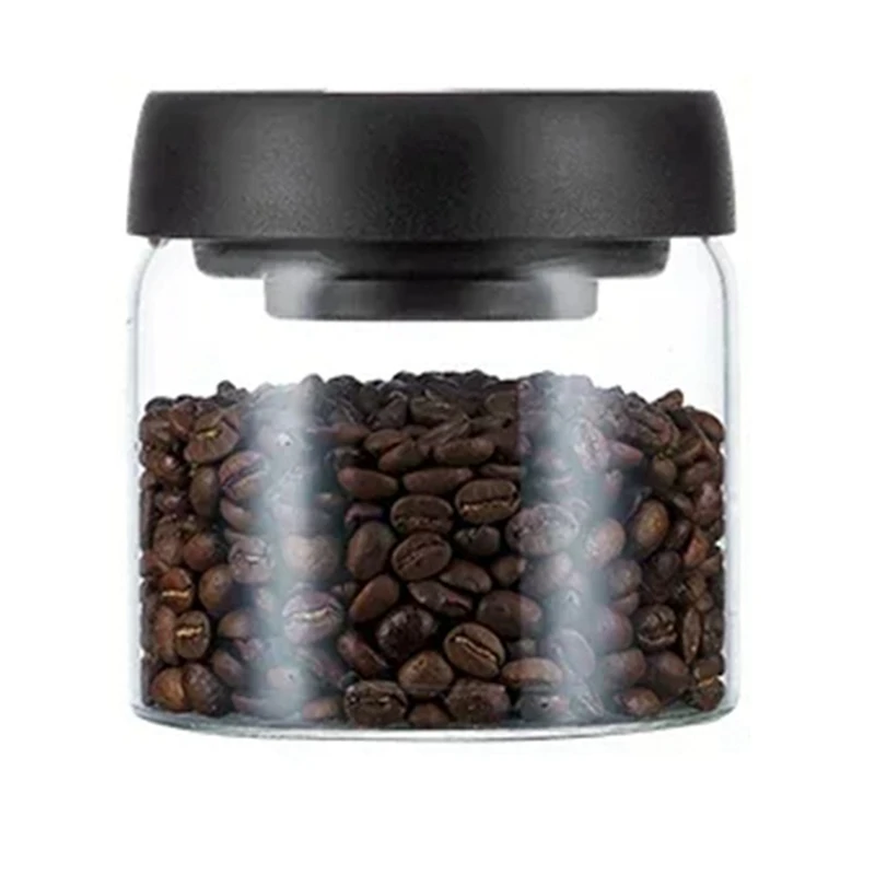 

Vacuum Sealed Jug Coffee Beans Glass Airtight Canister Food Grains Candy Keep Fresh Storage Jar