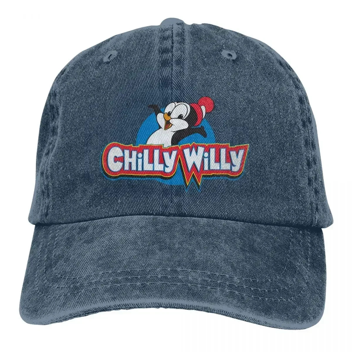 Bonés de beisebol clássicos com logotipo Chilly Willy para homens e mulheres, chapéu de algodão angustiado, boné de verão ao ar livre