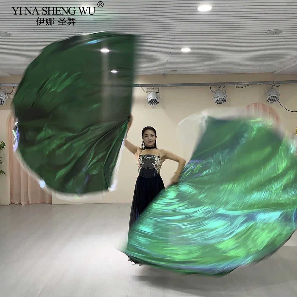 طبقة مزدوجة العلم الرقص الشرقي الدعائم الرقص الكنيسة أزياء مسرحية 190x140 سنتيمتر الثناء العلم متعدد الألوان مع عصا تلسكوبية