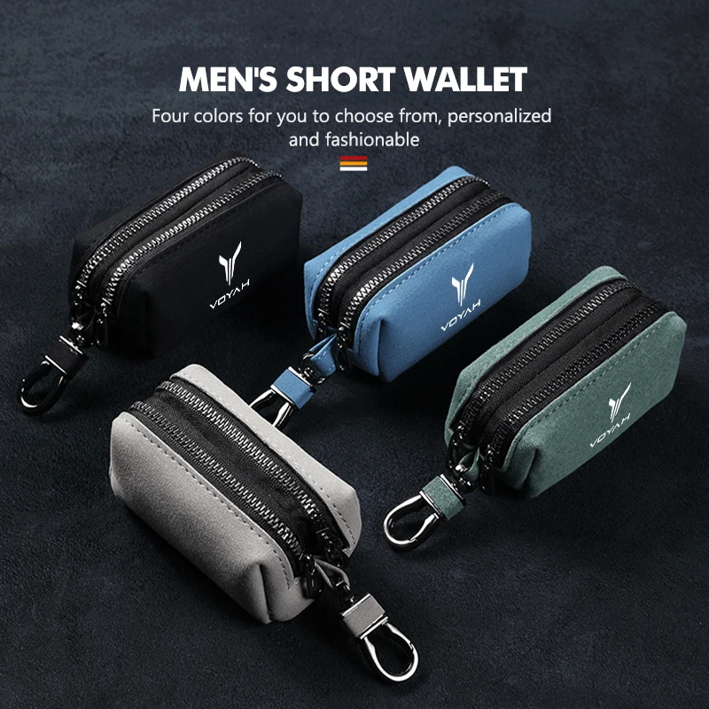 

Car Coin Purse Double Zipper Card Bag Key Money Storage Bag For Voyah Free Dreamer Zhuiguang H53 2021 2022 2023