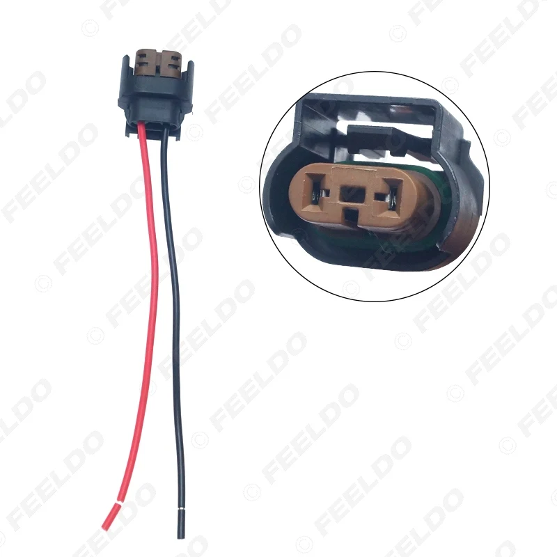 

FEELDO автомобильная фара, держатель лампы, цоколь, разъем провода лампы для Volkswagen 9006, жгут проводов, адаптер