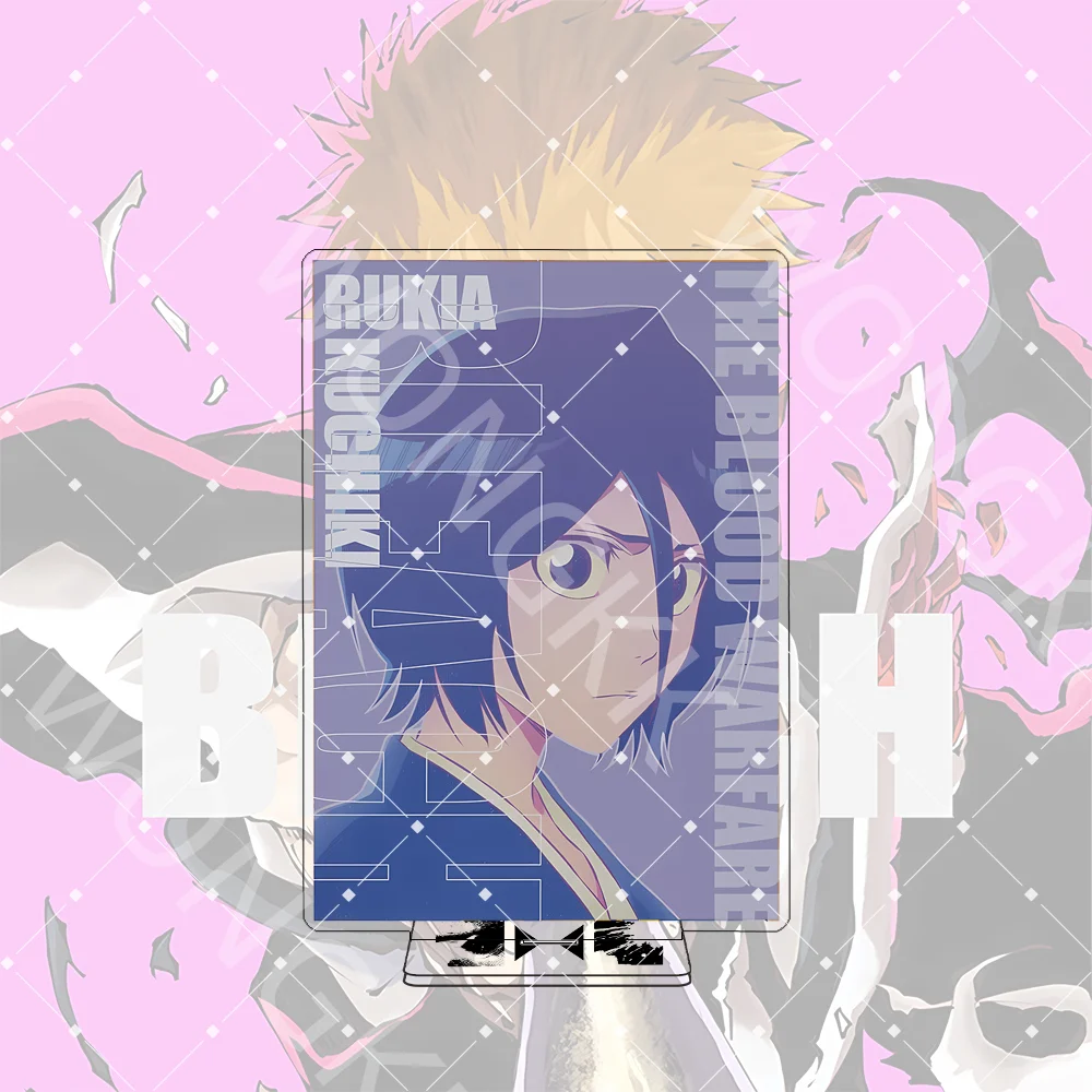 Anime BLEACH 15CM Acrylic Stand keychain Anime Stand Ichigo Kurosaki Rukia Kuchiki Anime Figure Desk Decor Party Gift Room view 3