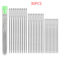 30PCS Large Eye Stitching Needles Sewing Needles Handmade Leather Needle Steel Yarn Knitting Needles Sewing Tool Set