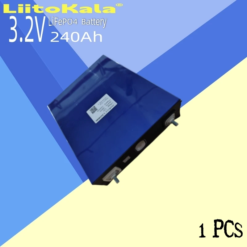 

1pcs LiitoKala 3.2V 240AH Lifepo4 Rechargable Batteries Lithium Iron Phosphate Battery for PV RV Solar Golf carts EU US Tax Free