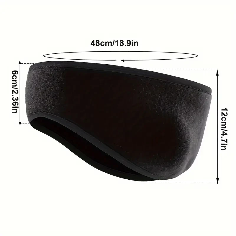 Winter Thermal Headband Ear Warmer Mask Button Design for Yoga Basketball Running Hiking Outdoor Sports Windproof Ear Cover