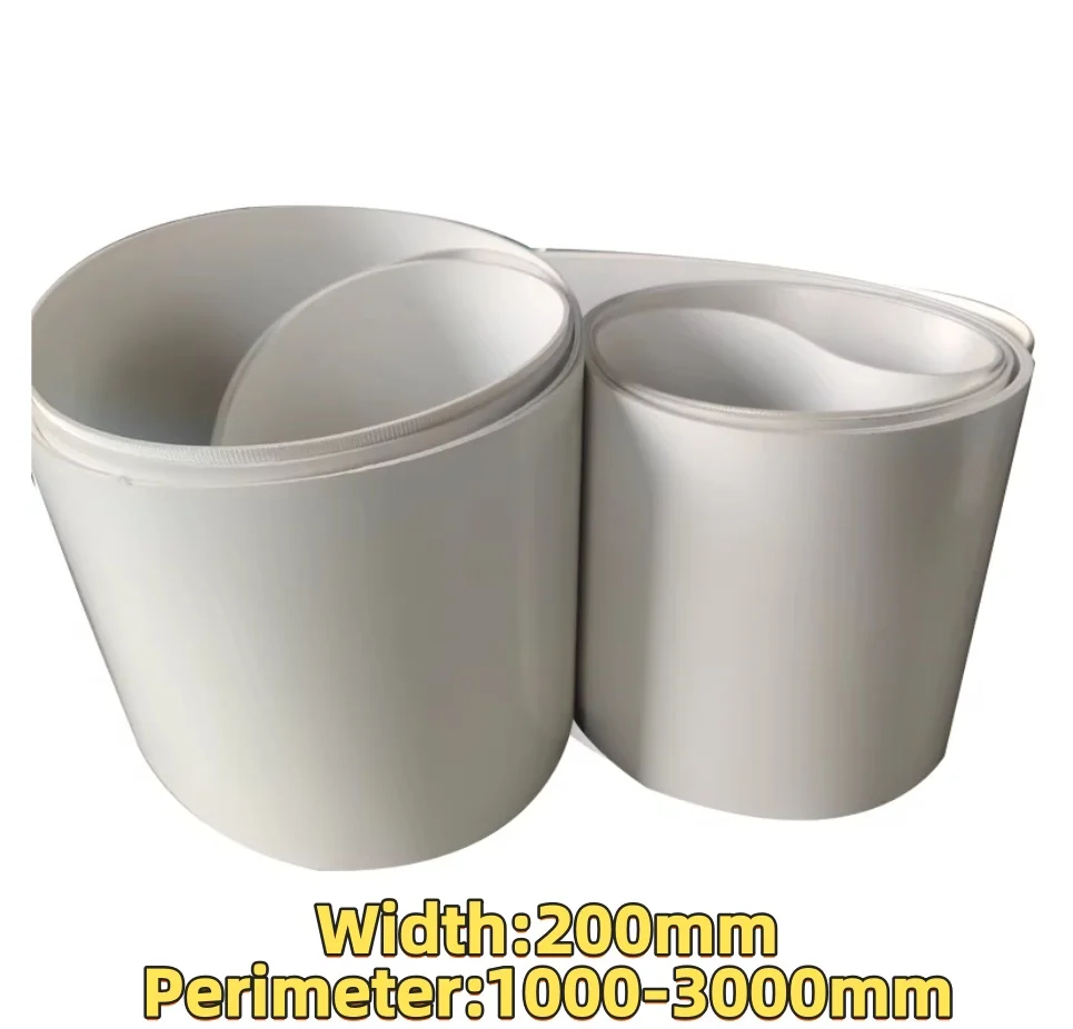 Width:200mm Smooth Surface White PVC  Transmission Conveyor Belt Industrial Belt