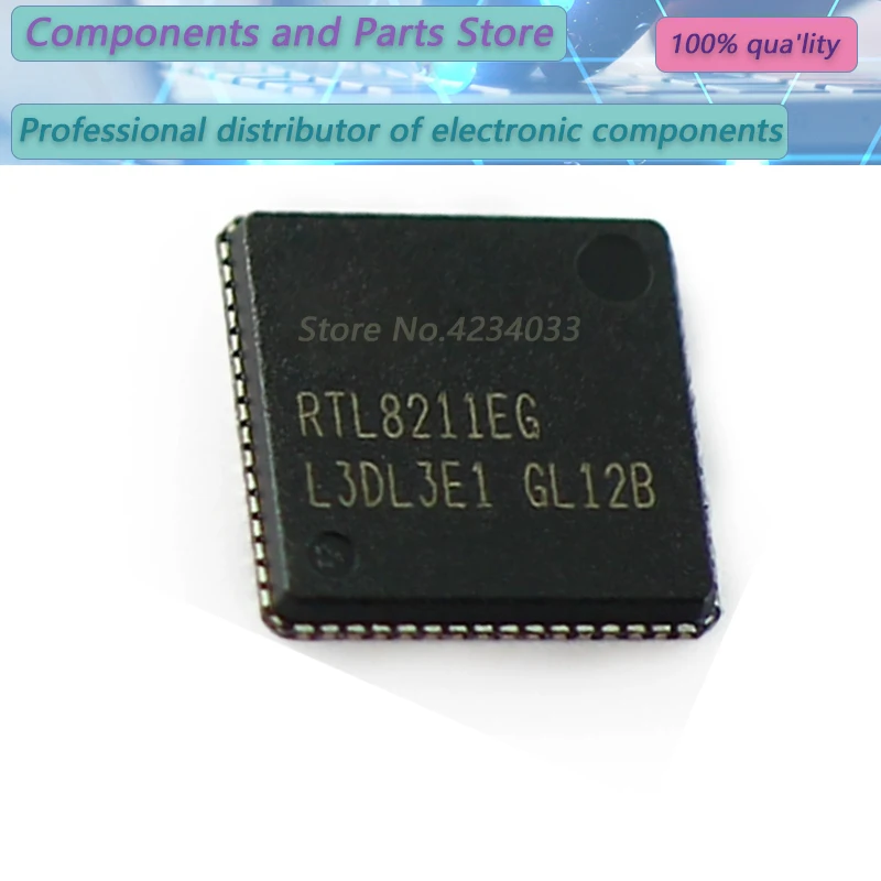 10PCS  RTL8211EG-VB-CG  RTL8211EGVB  TL8211EG-V  QFN-64  NEW  100%  RTL8211EG VB CG