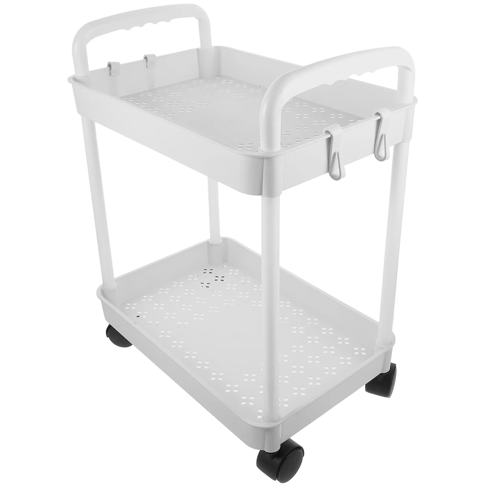 Plastic Movable with Handle Multi-Tier Rolling Cart Trolley Rolling Cart For Nursery Trolley Cart With Wheels Cart Organizer