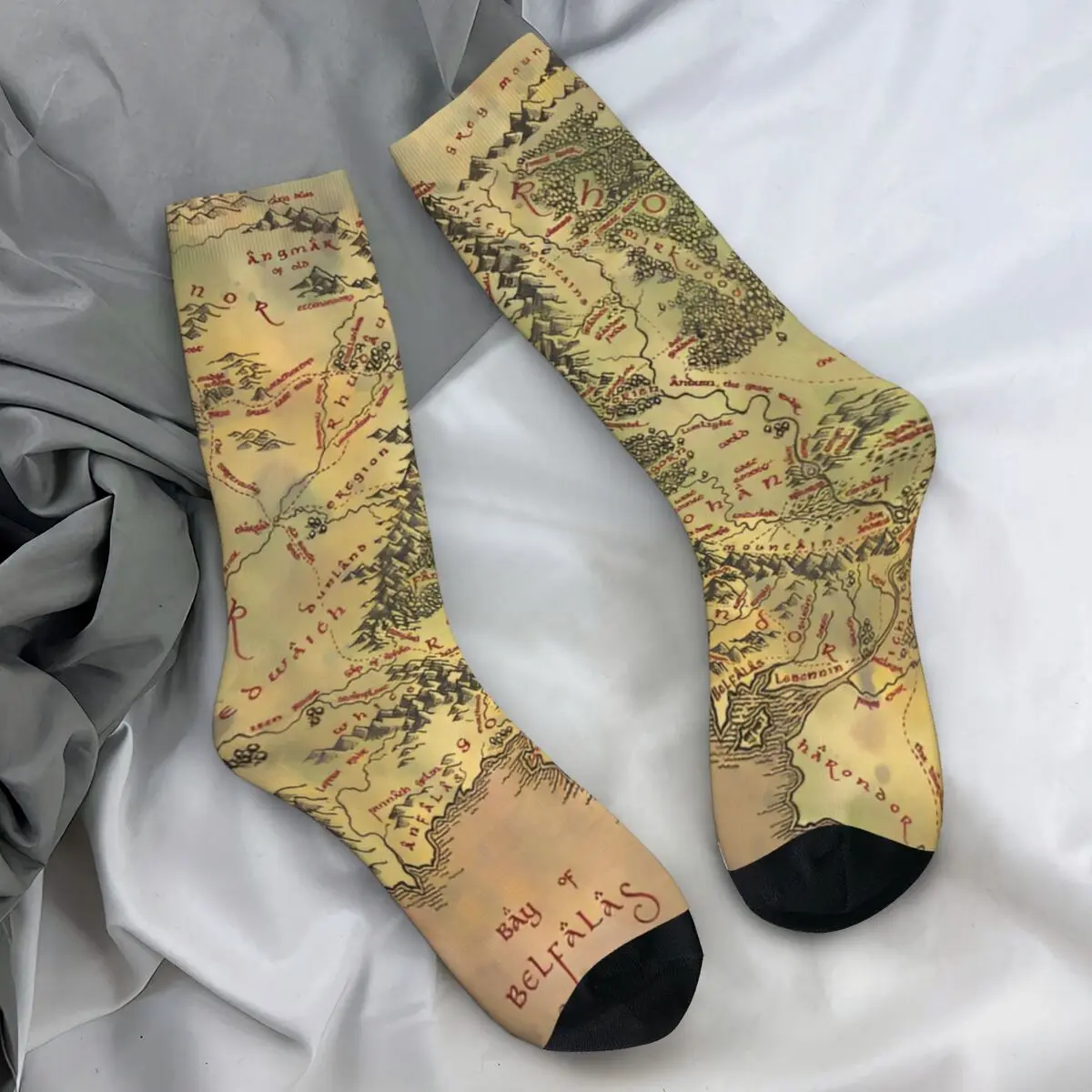 L-Lords Of The R-Rings Stockings Women Men Socks Soft Breathable Funny Socks Spring Skateboard Non Slip Pattern Socks