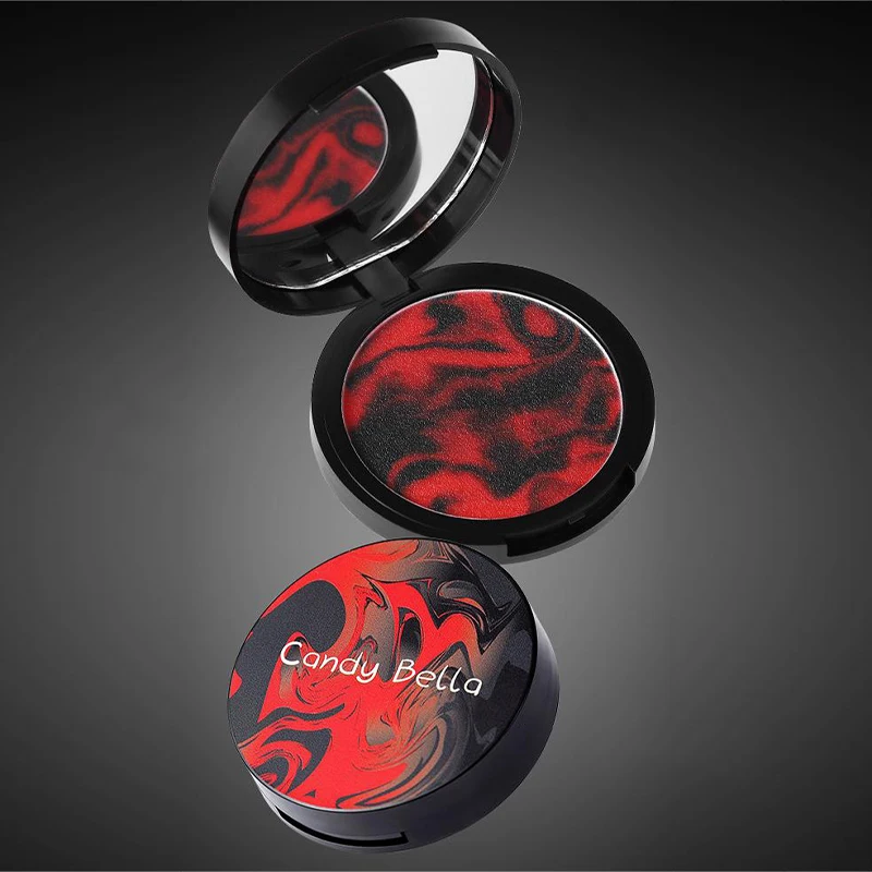 แป้งฝุ่นสีลาเวนเดอร์สำหรับผู้หญิงคอนซีลเลอร์กันน้ำควบคุมความมันติดทนนานแป้งแต่งหน้าแบบหลวมขนาดกะทัดรัดแบบพกพา