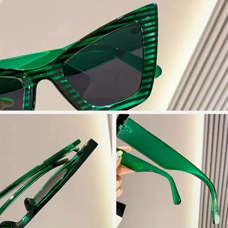 Oversized Cat Eye Fashion Sunglasses For Women Men Vintage Gradient Frame Glasses Outdoor Eyewear For Parties UV400
