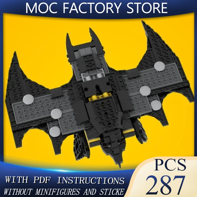 Moc 빌딩 벽돌 유명한 박쥐 영화 모델 슈퍼 Batfighter 기술 모듈 형 블록 선물 어린이를위한 장난감 DIY 세트 조립