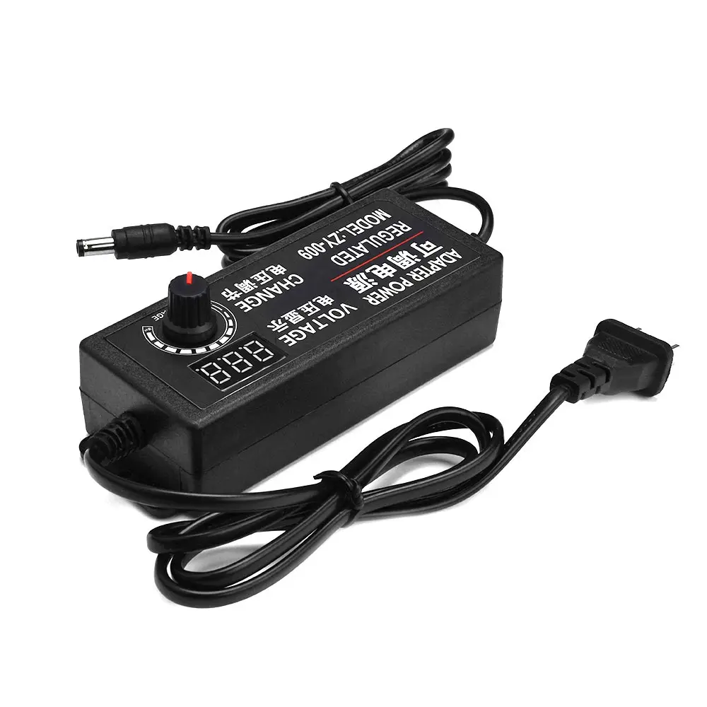 AC100-220V To DC3-24V Adjustable Voltage DC Power Adapter Stepless Speed Regulation Dimming 2A 3A 5A with Display Screen