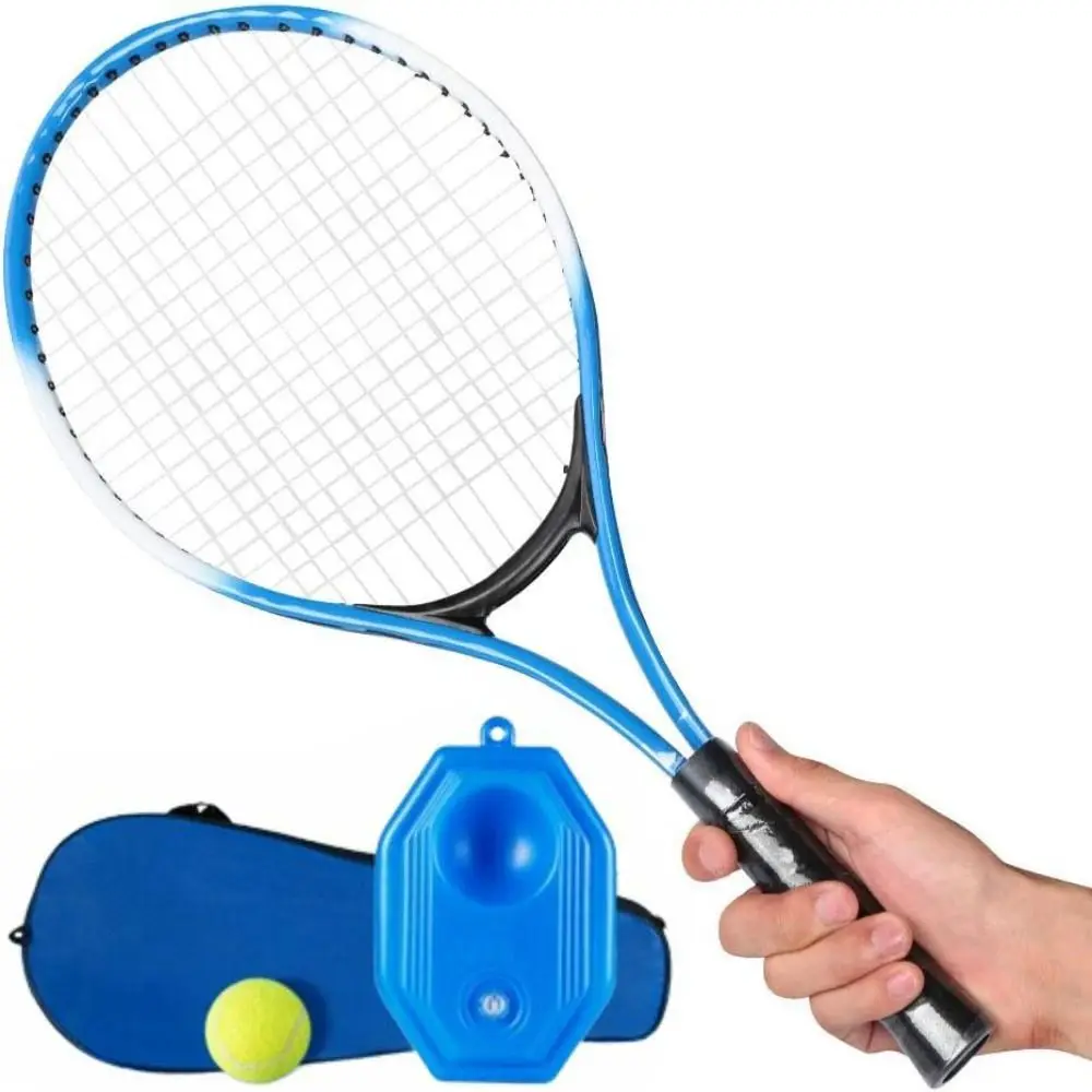 

Single Tennis Racket Set for Kids Portable Lightweight Tennis Trainer Rebound with Carry Bag Shock Absorbing Sports Game Toys