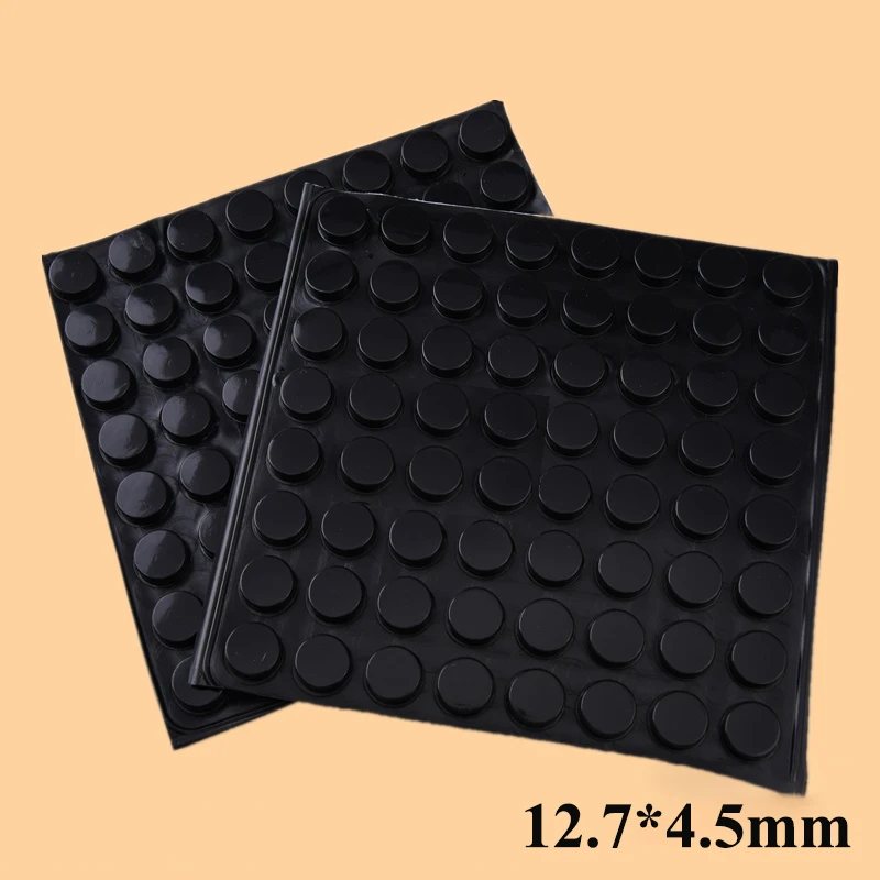 128Pcs 12.7x4.5MM Protective Silicone Rubber Feet Pads Furniture Laptop Cabinet Catches Draw Bumper Door Stops Shock Absorber