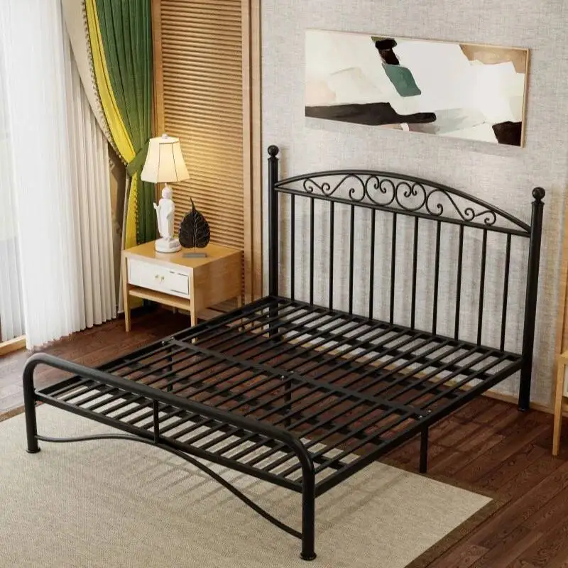 Modern Simple Metal Bed Frame Elegant Sturdy Bedroom Bases for Beds Home Thicken Mattress Base Easy Assembly Bedstead Furniture