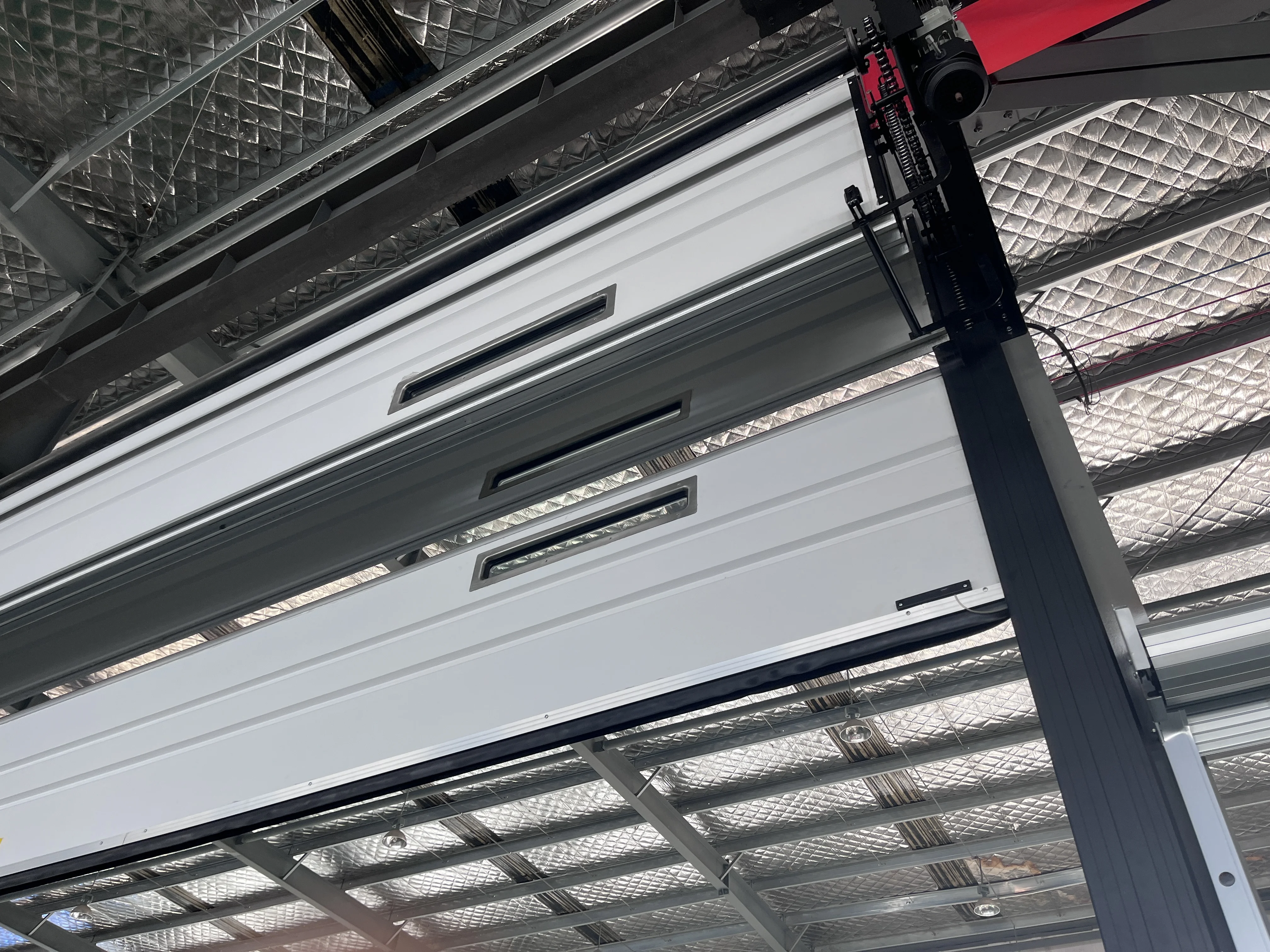 Customization Steel Frame PVC Curtain Automatic Stacking Up Airplane Garage Door