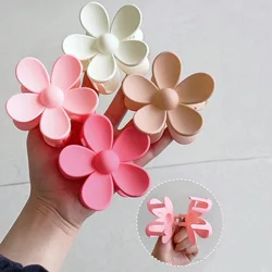 4Pcs Fashion Flower Hair Clips for Women Sweet Hair Claw Solid Color Clips Hair Fashion Barrette Girls Headwear Hair Accessories