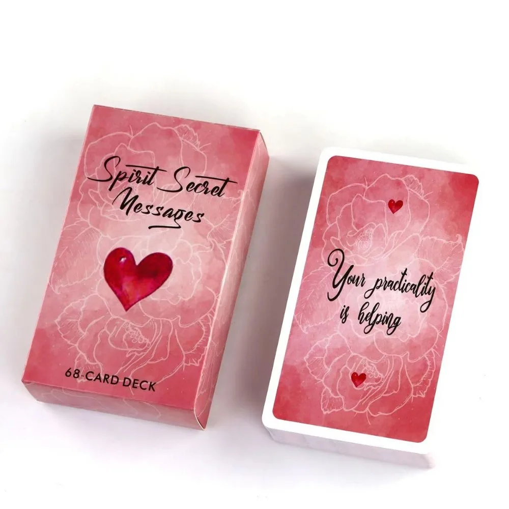 10.3*6cm Spirit Secret Messages 68 Pcs Cards with Meanings on Cards TWIN FLAME LOVE ORACLE - TAROT