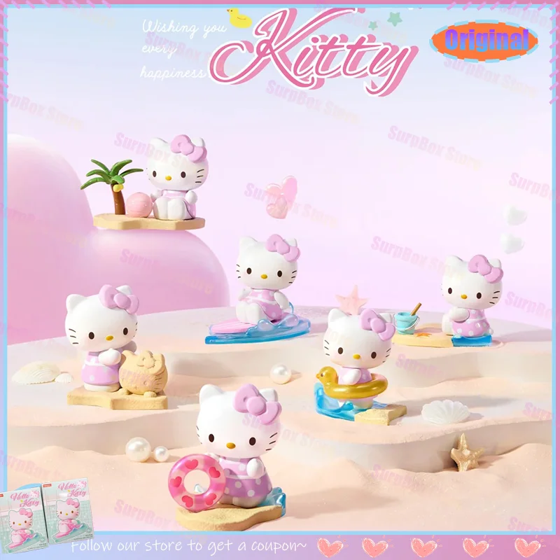

Оригинальная новая праздничная серия Hello Kitty Heart-Throbbing, слепая коробка, милая фигурка дисплея, коллекционные украшения, экшн-фигурки, подарки