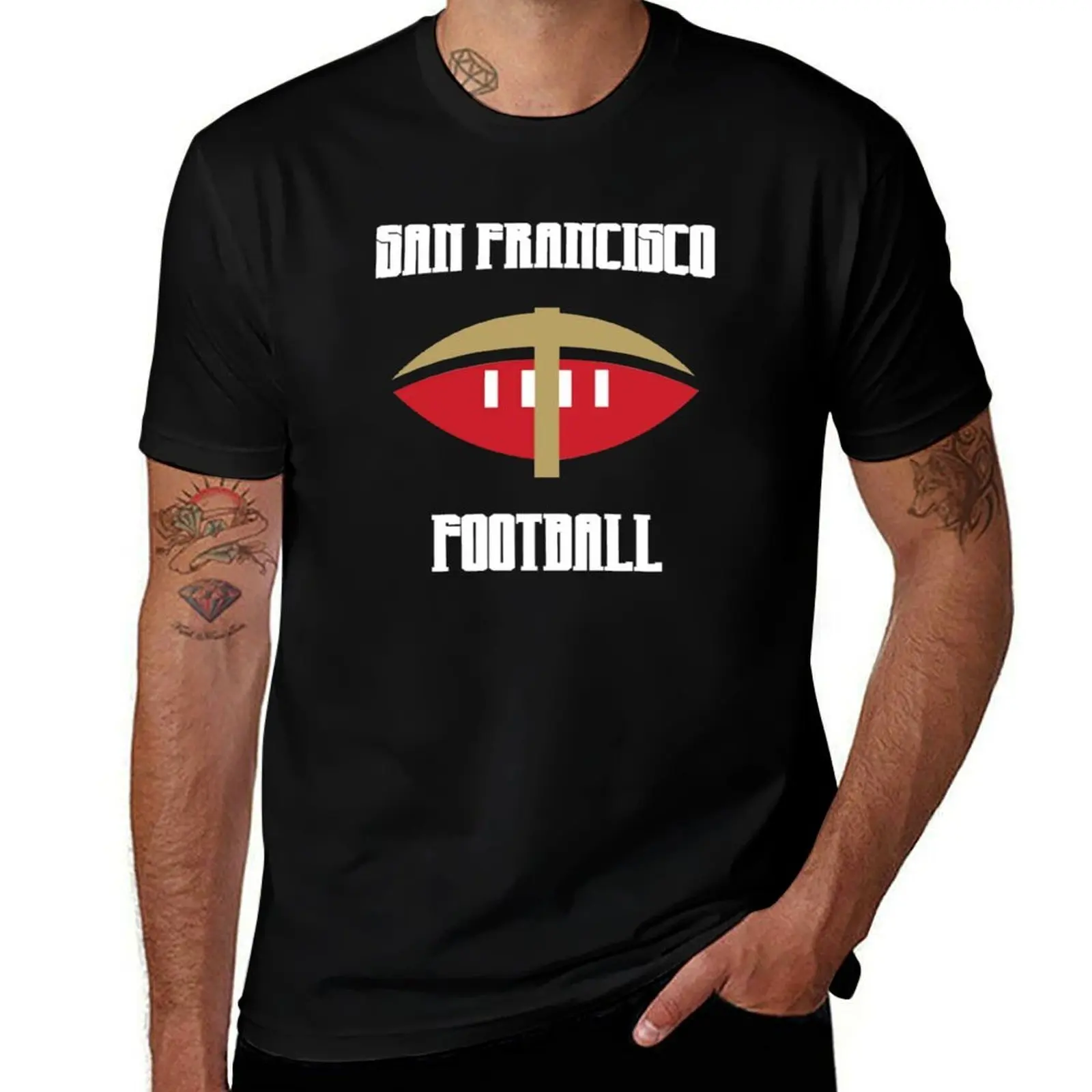 

San Francisco SF Football T-Shirt man t shirts for men t shirt for man 100 percent cotton man t shirts for men casual T-Shirt