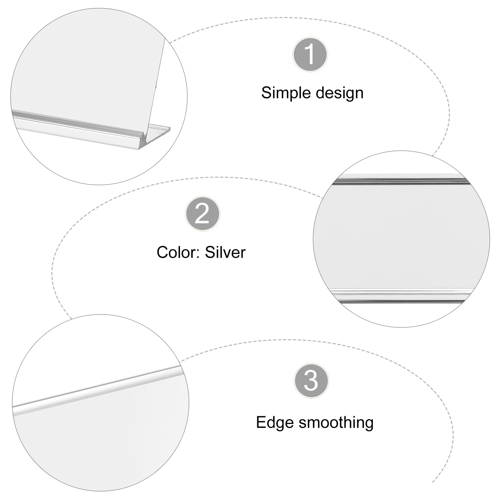 10Pcs Durable L Shape Display Stand for Name Cards Price Tag Signs Simple Design Easy Clean L Shape Display Stand