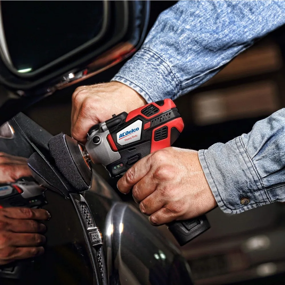 ACDelco 미니 무선 2단 속도 12V 폴리셔 키트 (3인치 패드, 리튬이온 배터리 2개, 충전기 및 액세서리 포함)