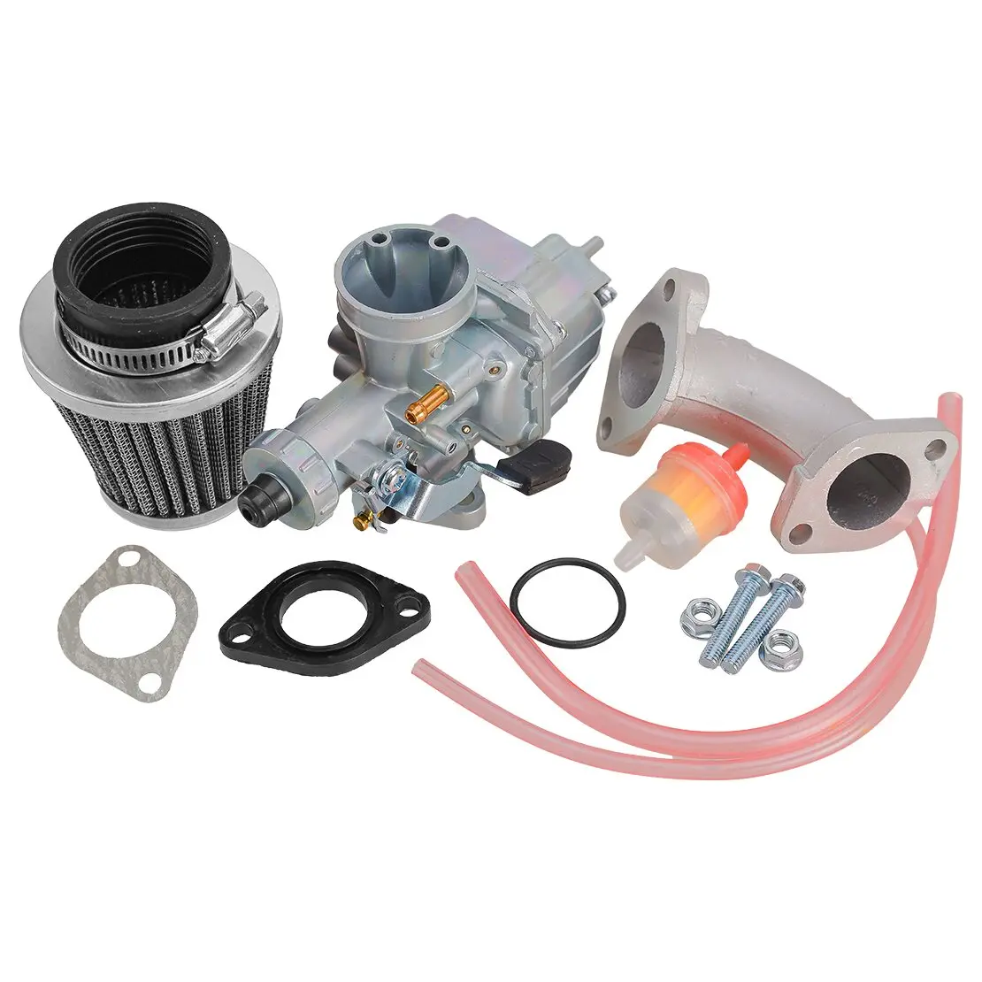 26mm Carburetor With Silver Air Filter Fit for 110cc 125cc 140cc Pit Dirt Bike CRF SSR Lifan YX