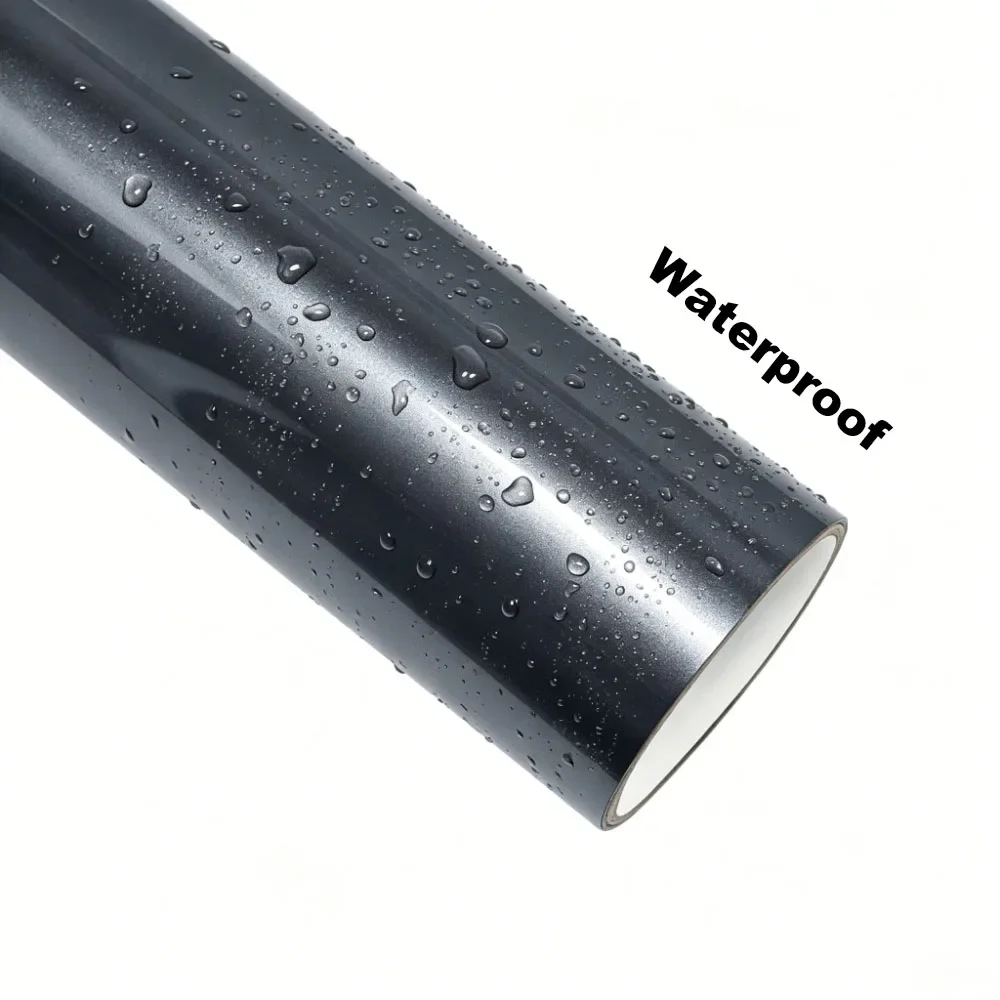 Metallic Graphite Grey PVC Vinyl Wrap for Car Body Auto Sticker Film Self-Adhesive Color Changing Foil Motorcycle Hood Cover