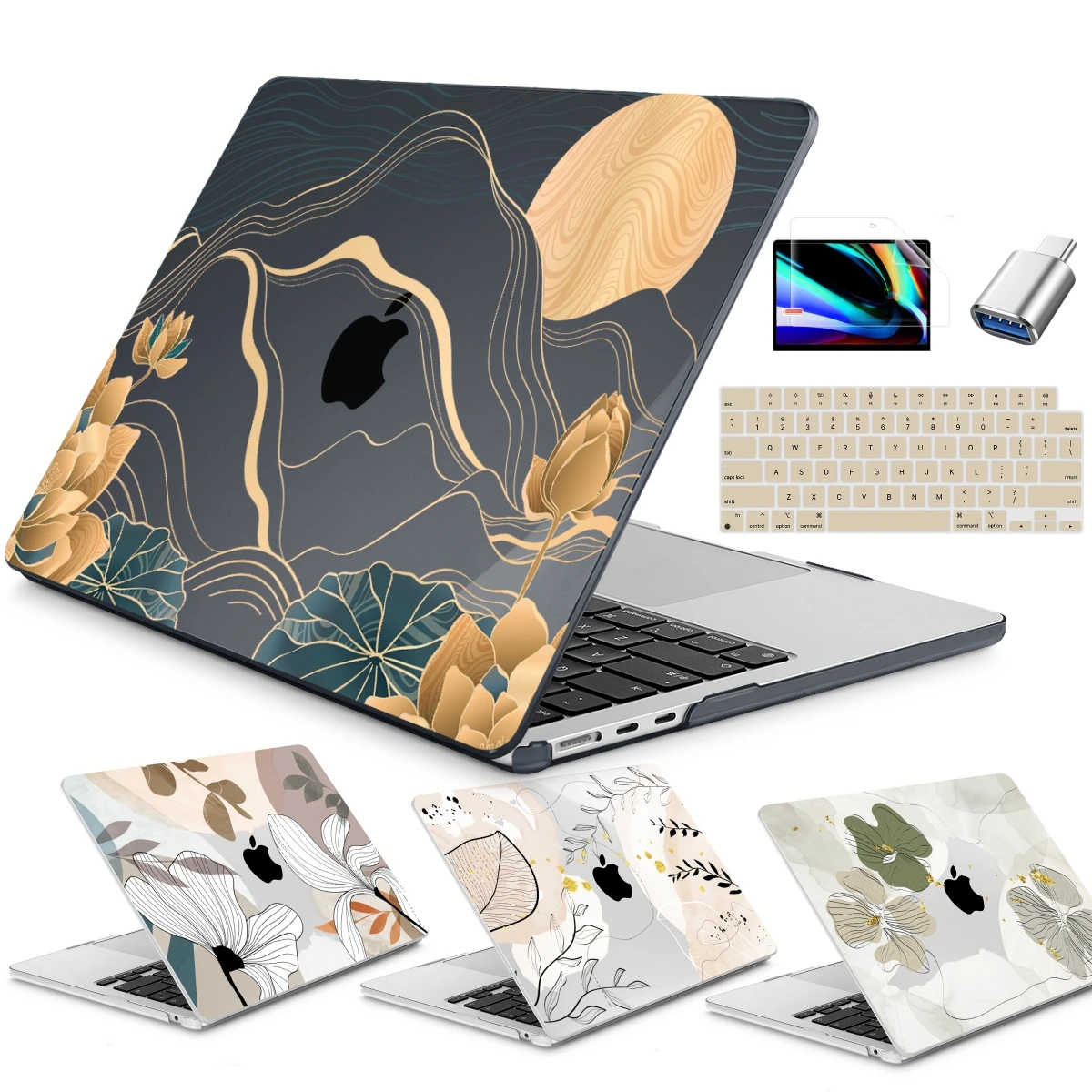 Flowering Plants Plastic Hard case for MacBook Air 15.3 Inch A2941 2023 M3 M2 M4 Pro 14 16 A2779 A2780 Air 13 M1 M2 A2681 A2337